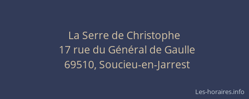 La Serre de Christophe