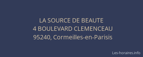 LA SOURCE DE BEAUTE