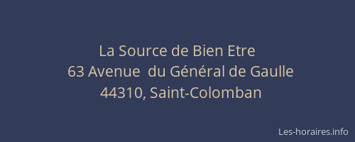 La Source de Bien Etre