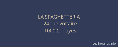 LA SPAGHETTERIA