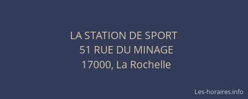 LA STATION DE SPORT