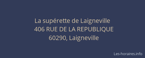 La supérette de Laigneville