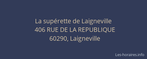 La sup&eacute;rette de Laigneville