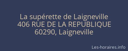 La supérette de Laigneville