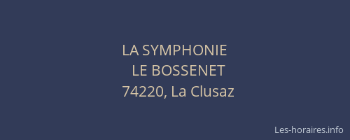 LA SYMPHONIE