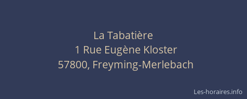 La Tabati&egrave;re