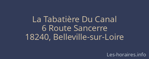 La Tabatière Du Canal