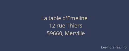 La table d'Emeline