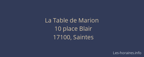 La Table de Marion