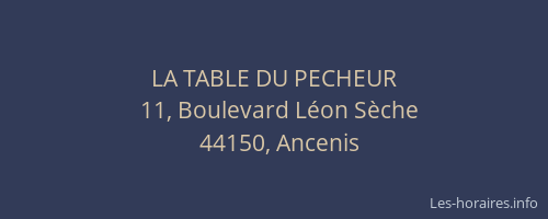 LA TABLE DU PECHEUR