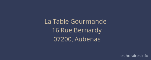 La Table Gourmande