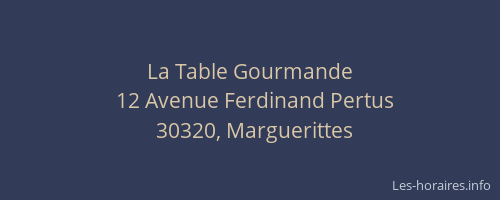La Table Gourmande