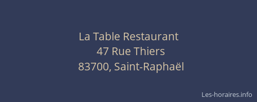 La Table Restaurant