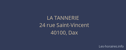 LA TANNERIE