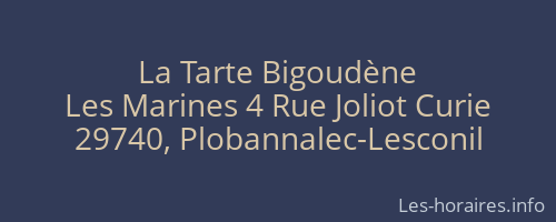La Tarte Bigoudène