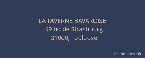 LA TAVERNE BAVAROISE