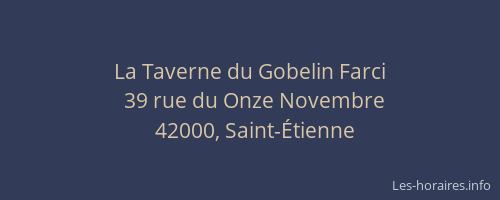 La Taverne du Gobelin Farci