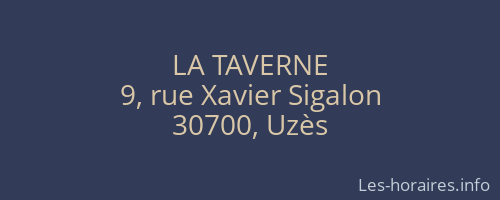 LA TAVERNE