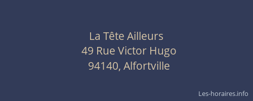 La T&ecirc;te Ailleurs