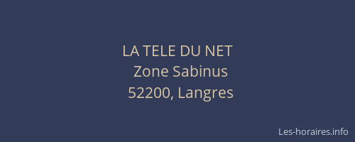 LA TELE DU NET