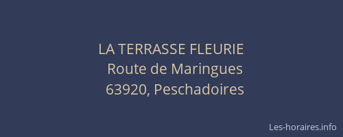 LA TERRASSE FLEURIE