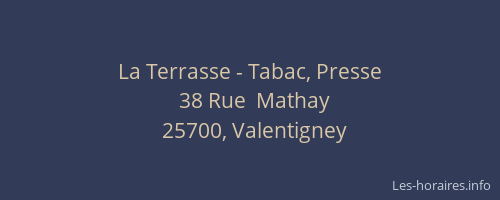 La Terrasse - Tabac, Presse