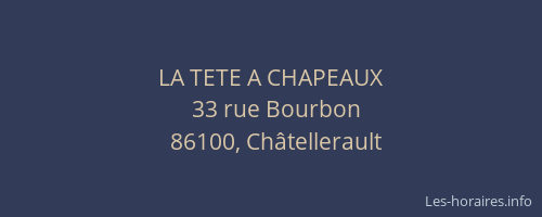 LA TETE A CHAPEAUX
