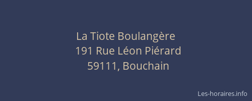 La Tiote Boulangère