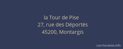 la Tour de Pise