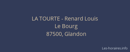 LA TOURTE - Renard Louis