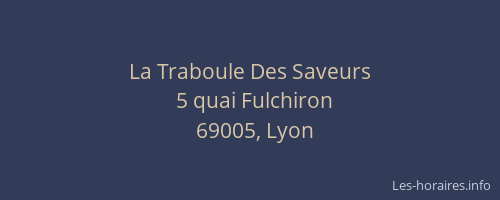 La Traboule Des Saveurs