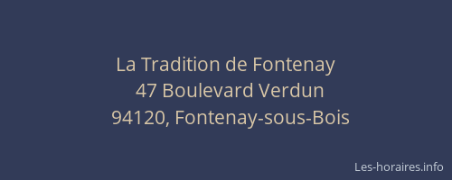 La Tradition de Fontenay