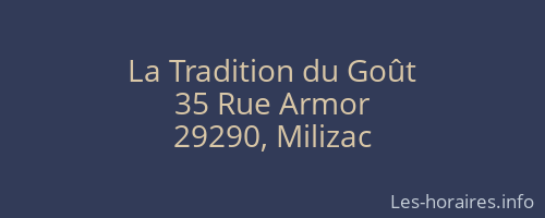 La Tradition du Goût