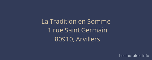 La Tradition en Somme
