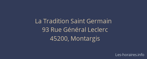La Tradition Saint Germain