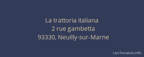 La trattoria italiana