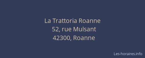 La Trattoria Roanne