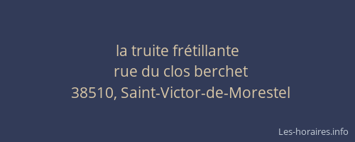la truite fr&eacute;tillante