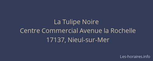La Tulipe Noire