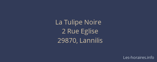 La Tulipe Noire