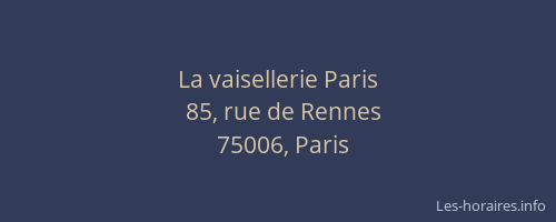 La vaisellerie Paris