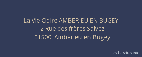 La Vie Claire AMBERIEU EN BUGEY