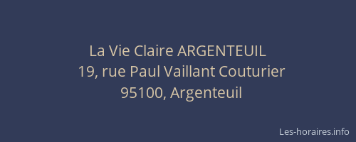 La Vie Claire ARGENTEUIL