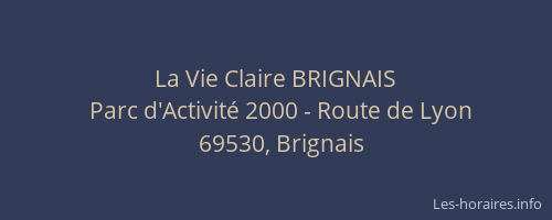 La Vie Claire BRIGNAIS