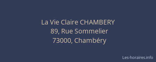 La Vie Claire CHAMBERY