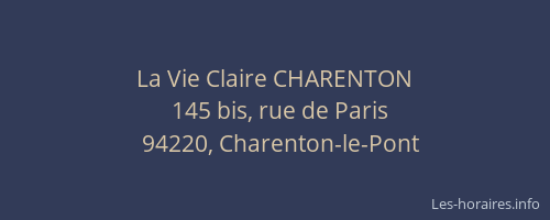 La Vie Claire CHARENTON