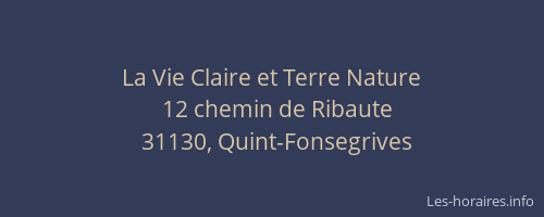 La Vie Claire et Terre Nature