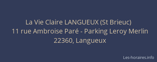 La Vie Claire LANGUEUX (St Brieuc)