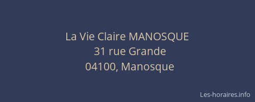 La Vie Claire MANOSQUE