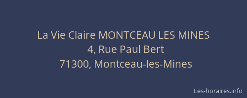 La Vie Claire MONTCEAU LES MINES